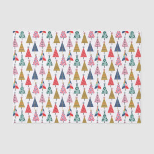 Colorful Boho kerstbomen Pattern Tissuepapier