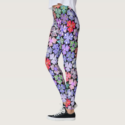 Colorful Boho Mandala Pattern Leggings (Links)