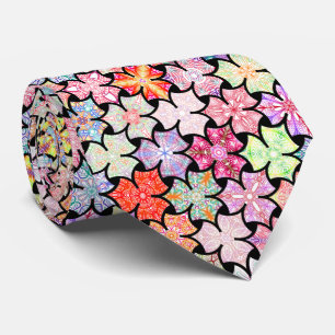 Colorful Boho Mandala Pattern Stropdas