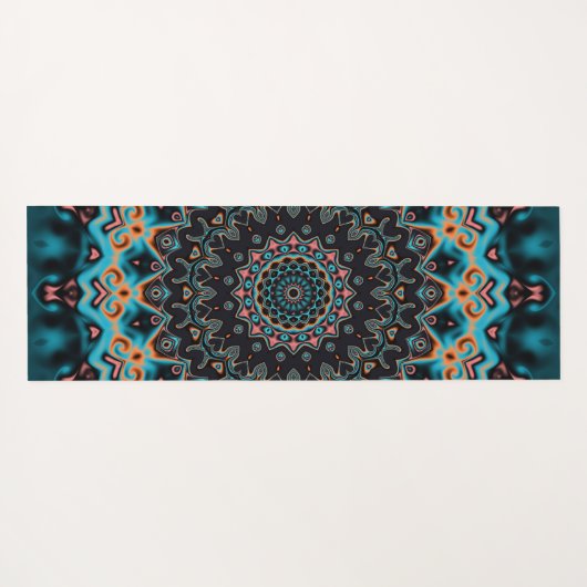Colorful Boho Mandala Yogamat (Achterkant (horizontaal))