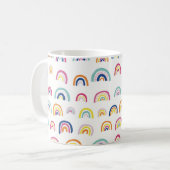 Colorful Boho Rainbow Patroon Koffiemok (Voorkant links)