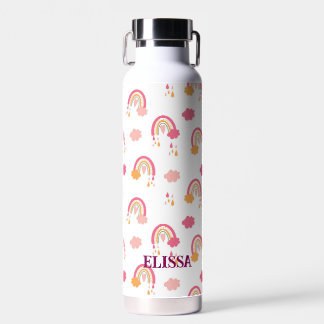 Colorful Boho Rainbow Pattern, gepersonaliseerd Waterfles