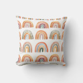 Colorful Boho Rainbows Waterverf Sierkussen (Voorkant)