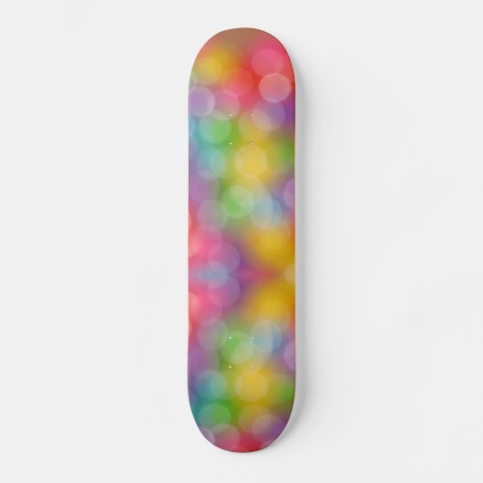 Colorful Bokeh Skateboard (Voorkant)