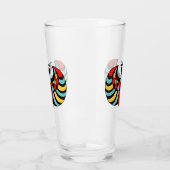 Colorful Bold Abstract Egyptisch Scarab Beetle Glas (Links)