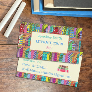 Colorful Books Literacy Coach-Visitekaartjes Visitekaartje