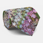 Colorful Botanical Echeveria Succulent Stropdas (Opgerold)