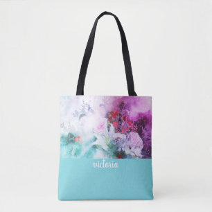 Colorful Botanical Garden Monogram Draagtas