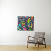 Colorful botanical pattern wandkleed (In Situ (horizontaal))
