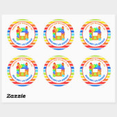 Colorful Bounce House Party Ronde Sticker (Vel)