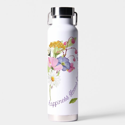 Colorful Bouquet Custom Water Bottle Waterfles (Voorkant)