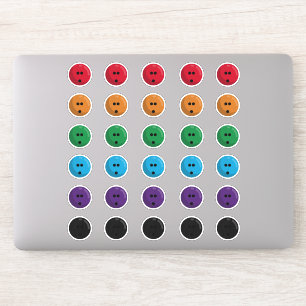 Colorful Bowling Balls Sticker