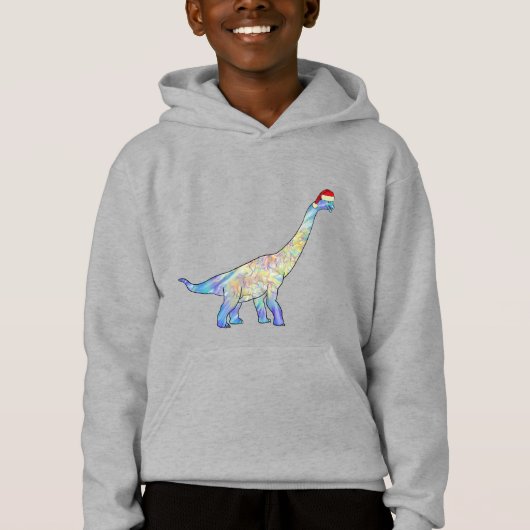 Colorful Brachiosaurus Dinosaur Kerstmis Elf (Voorkant)
