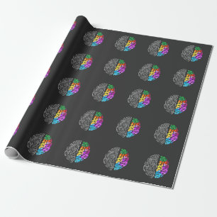Colorful Brain Engineering Science Cadeaupapier