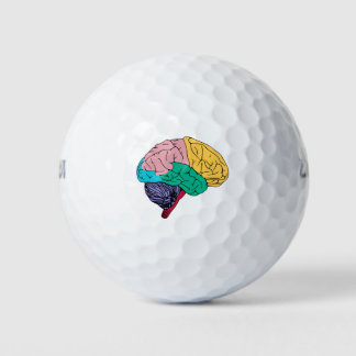Colorful Brain Golfballen