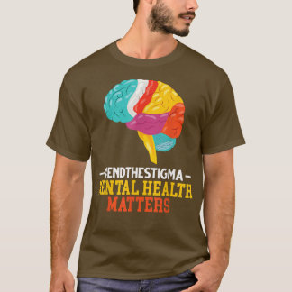Colorful Brain Mental Health 662 295 T-shirt