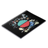 Colorful Brain Science Music Art Notitieboek (Linkerzijde)