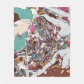 Colorful Brasilia Map Fleece Deken (Voorkant)