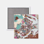 Colorful Brasilia Map Magneet (Voorkant / Achterkant)