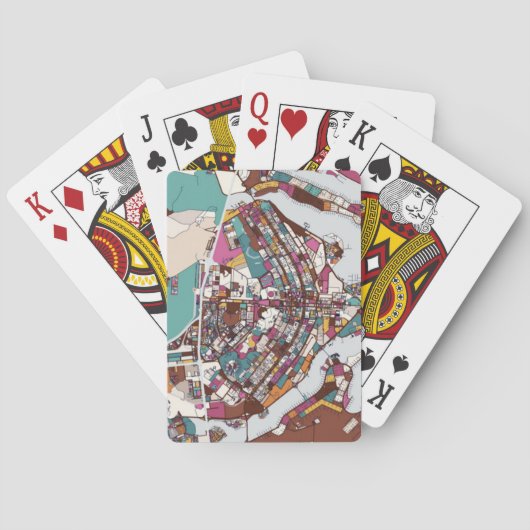 Colorful Brasilia Map Pokerkaarten (Achterkant)