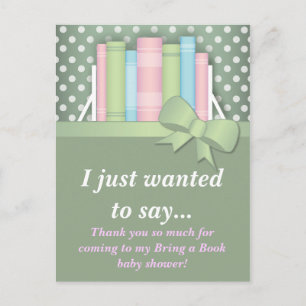 Colorful breng een Baby shower van het Boek Dank u Briefkaart