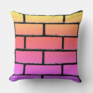 Colorful Brick Wall Pillow Kussen