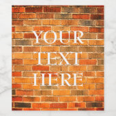 Colorful Brick Wall Wijn Etiket (Enkel label)