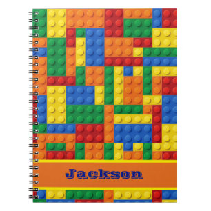 Colorful Bricks Building Blocks   Gepersonaliseerd Notitieboek
