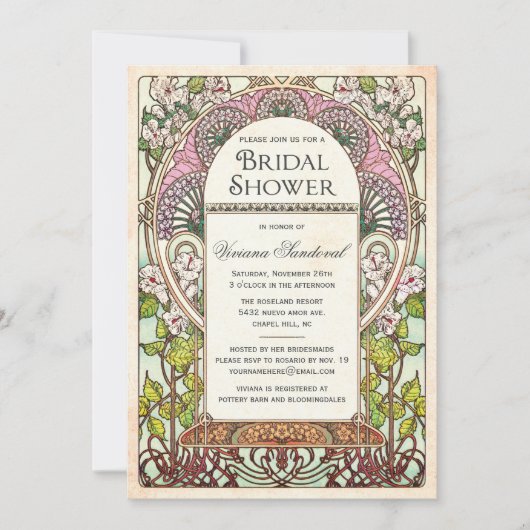 Colorful  Bridal Shower Invitations Kaart (Voorkant)