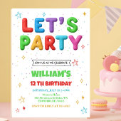 Colorful Bright Birthday Party Invitation