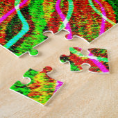 Colorful Bright Burst Challenger Retro Puzzle (Côté)