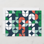 Colorful bright Noel Kerstgeometrisch script H Feestdagenkaart (Achterkant)