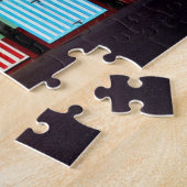 Colorful Brighton Beach Huts Legpuzzel (Zijkant)