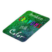 Colorful Broken Crayons Still Color Magnet 3"x4" (Côté Gauche)