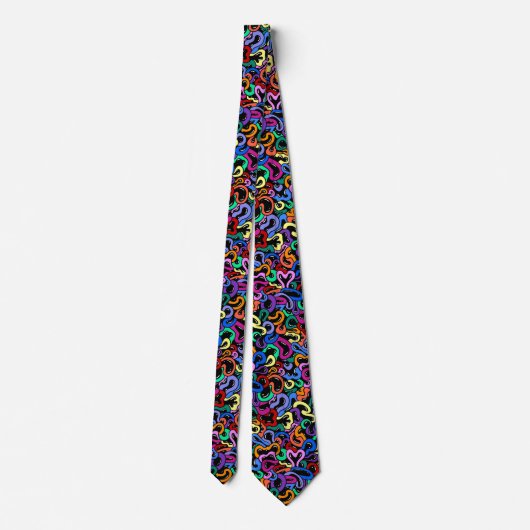 Colorful Bubble Pattern Stropdas (Achterkant)