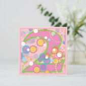 Colorful Bubbles 2e verjaardag van de uitnodiging (Staand voorkant)