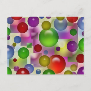 Colorful Bubbles Patroon Briefkaart