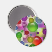 Colorful Bubbles Patroon Magneet (Voorkant / Achterkant)