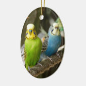 Colorful Budgie Bird Keramisch Ornament (Links)