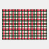 Colorful Buffalo Plaid Christmas Inpakpapier Vel (Voorkant 3)