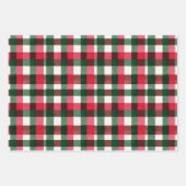 Colorful Buffalo Plaid Christmas Inpakpapier Vel (Voorkant 2)