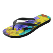 Colorful Bunch of Flowers Teenslippers (Schuin)