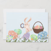Colorful Bunny Easter Egg-fotokaart Bedankkaart (Achterkant)