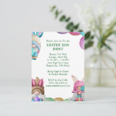 Colorful Bunny Gnomes Easter Egg Hunt Briefkaart (Staand voorkant)