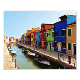 Colorful Burano Homes Foto Afdruk