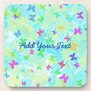 Colorful Butterflies en Daisies van Shirley Taylor Bier Onderzetter
