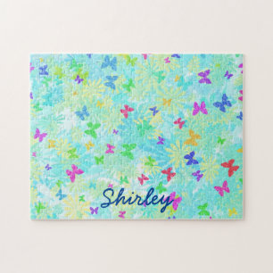 Colorful Butterflies en Daisies van Shirley Taylor Legpuzzel