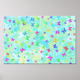 Colorful Butterflies en Daisies van Shirley Taylor Poster