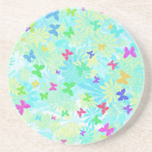 Colorful Butterflies en Daisies van Shirley Taylor Zandsteen Onderzetter