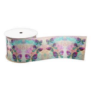 Colorful Butterflies Flying - Spring - Waterverf Lint